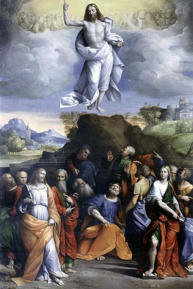 Benvenuto Tisi painted The Ascension circa 1510-1520.