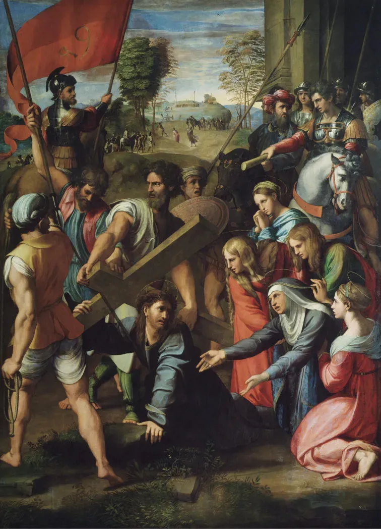 Raphael painted Christ Falling on the Way to Calvary circa 1516.