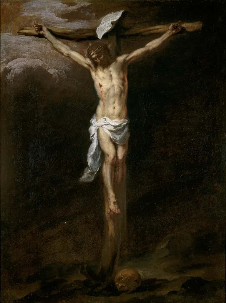 Circa 1677, Bartolome Esteban Murillo painted Mount Calvary and Christ Crucified.