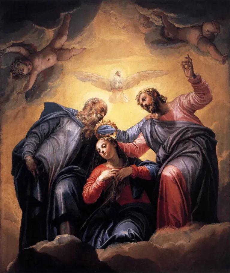Paolo Veronese painted The Coronation of the Virgin in 1555.